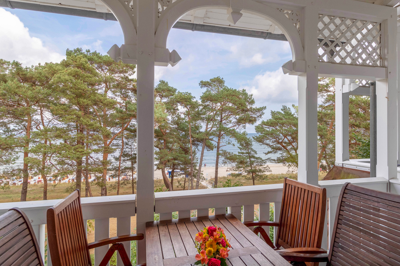 Balkon mit Meerblick Villa Strandidyll Binz Rügen